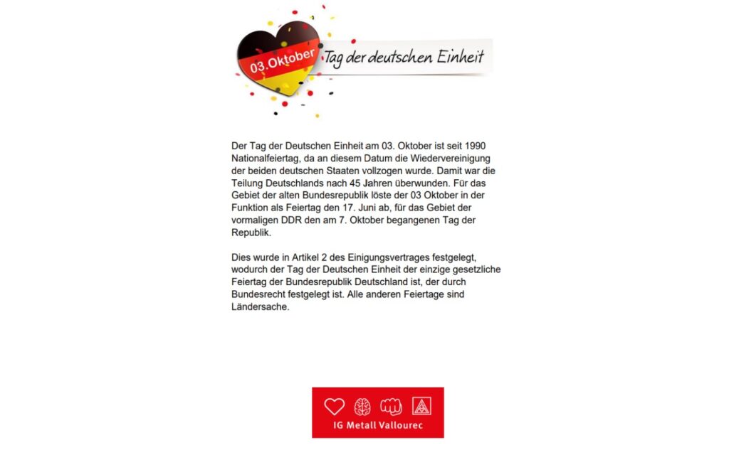 Zum Tag der Deutschen Einheit